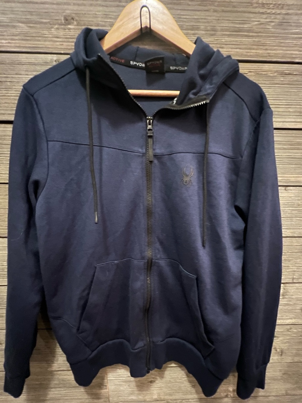 Spyder Men's Dark Navy Full Zip Hooded Sweatshirt